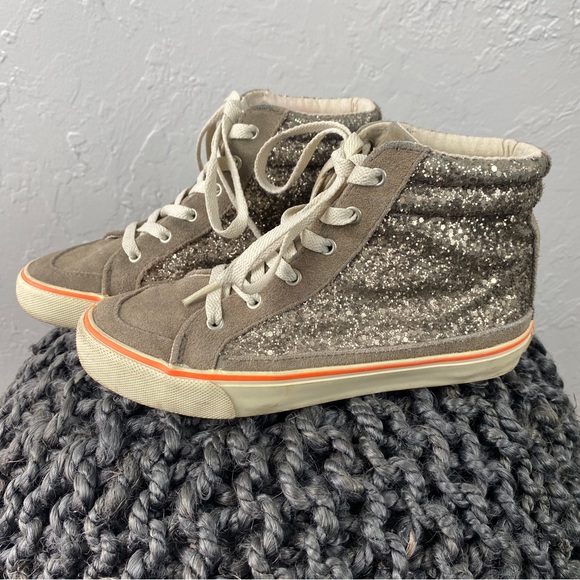 American Eagle Glitter high top Sneakers size 6 - Picture 2 of 8